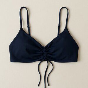 Chic Shimmery Navy Bikini Top
